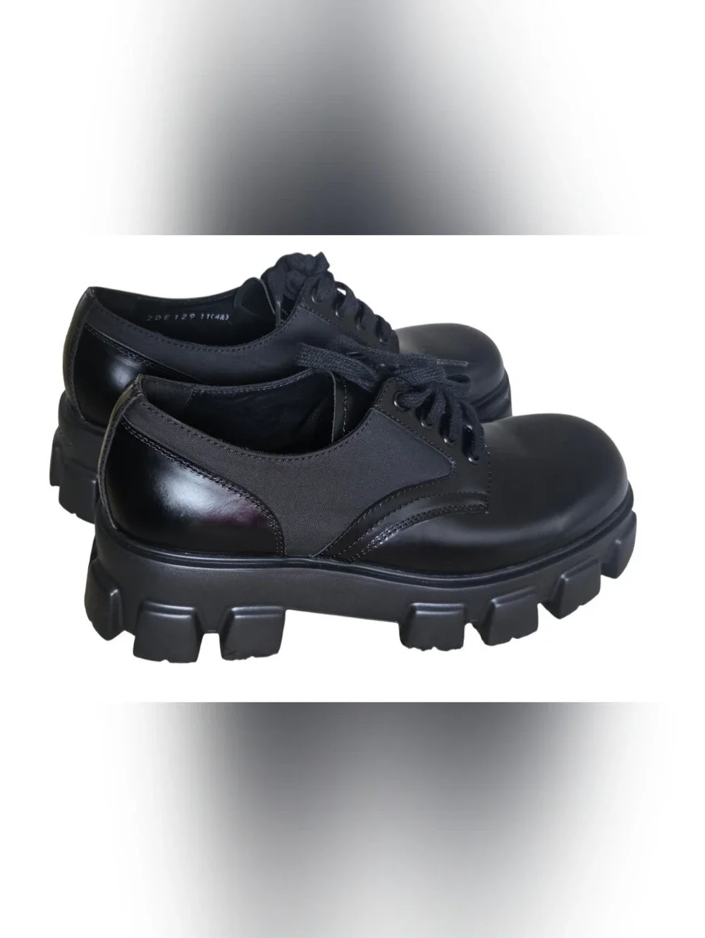 Men's Black Chunky Lace-Up Shoes